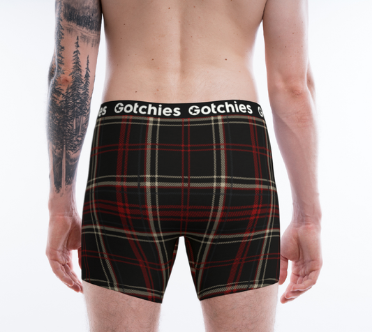 Gotchies Black Plaid Boxer Briefs (M)
