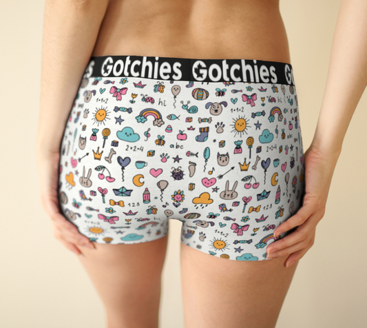 Gotchies Coloured Sketch Boyshorts (W)
