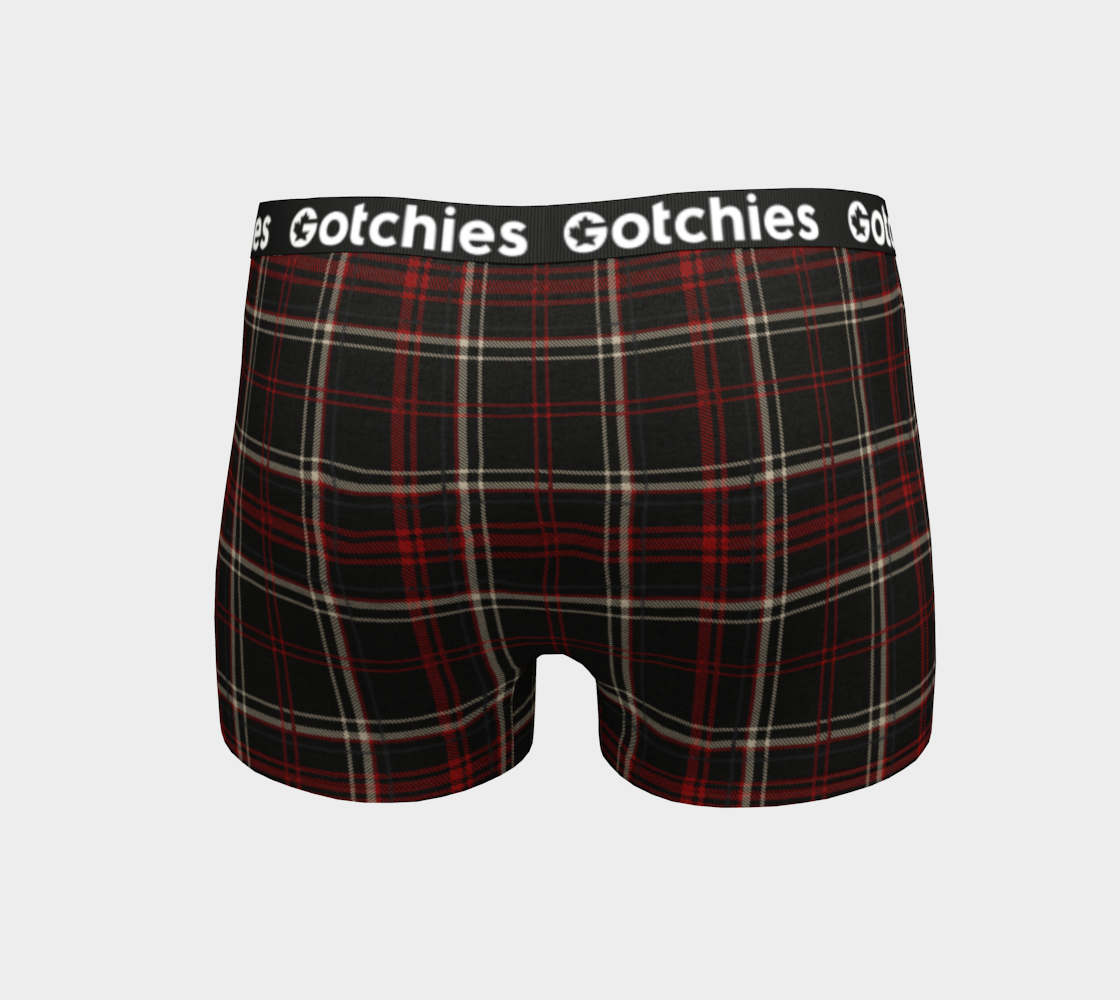 Gotchies Black Plaid Boyshorts (W)