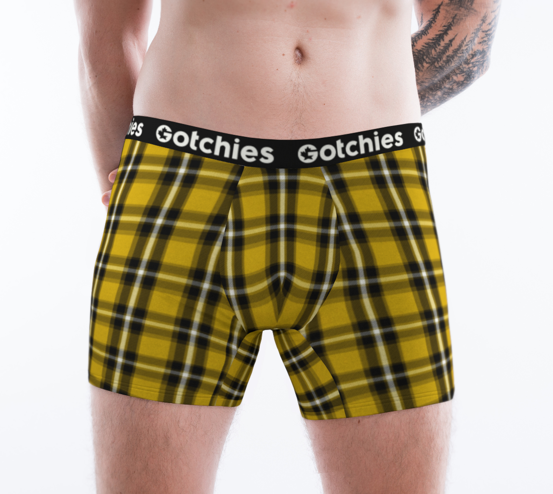 Gotchies Yellow Plaid Boxer Briefs (M)