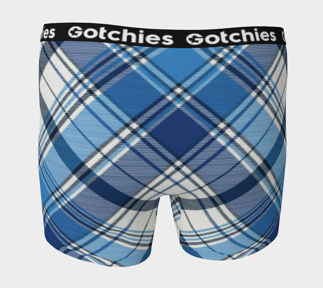 Gotchies Blue Diamond Plaid Boxer Briefs (M)