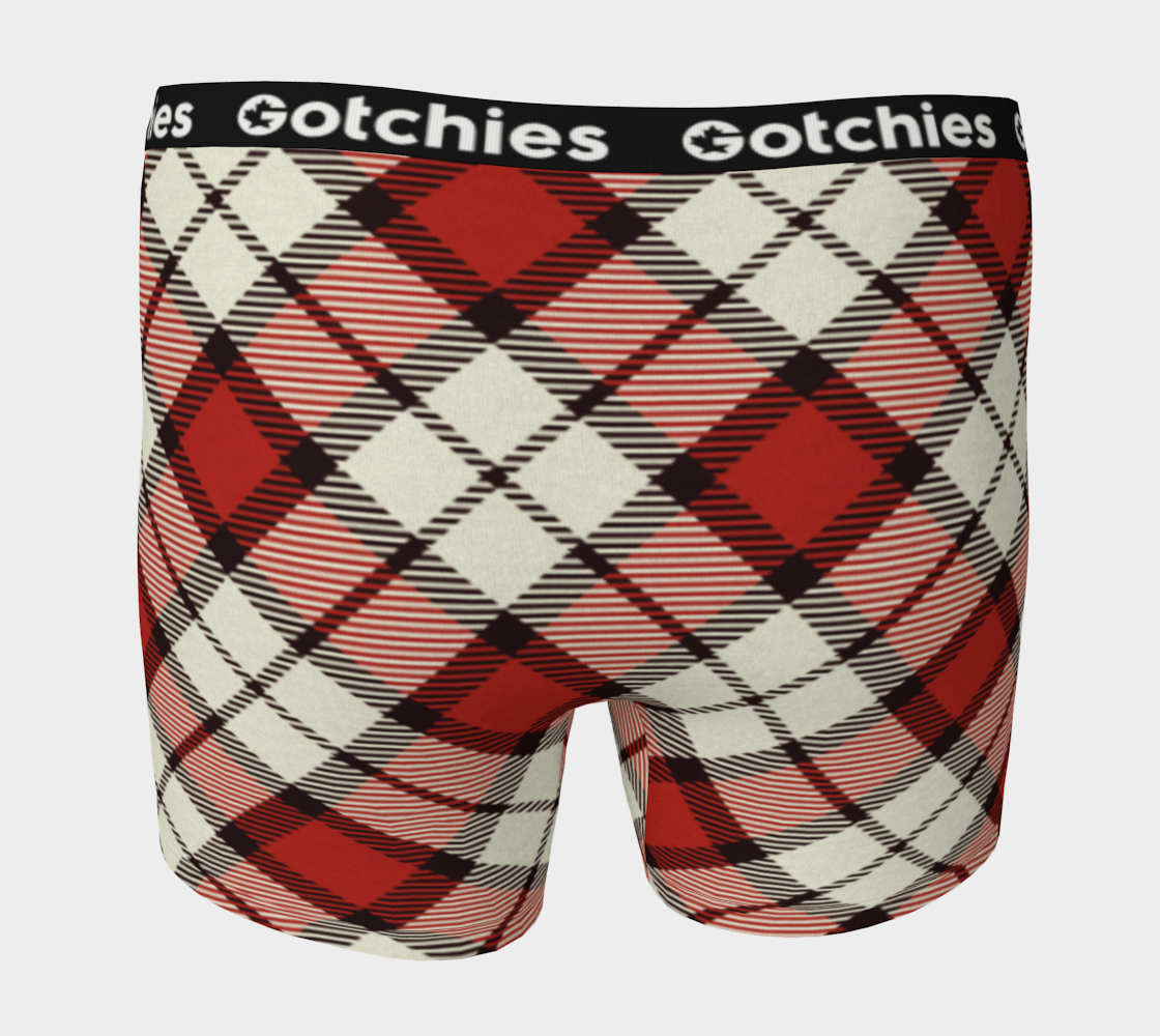 Gotchies Red Diamond Plaid Boxer Briefs (M)