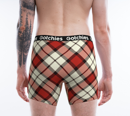 Gotchies Red Diamond Plaid Boxer Briefs (M)