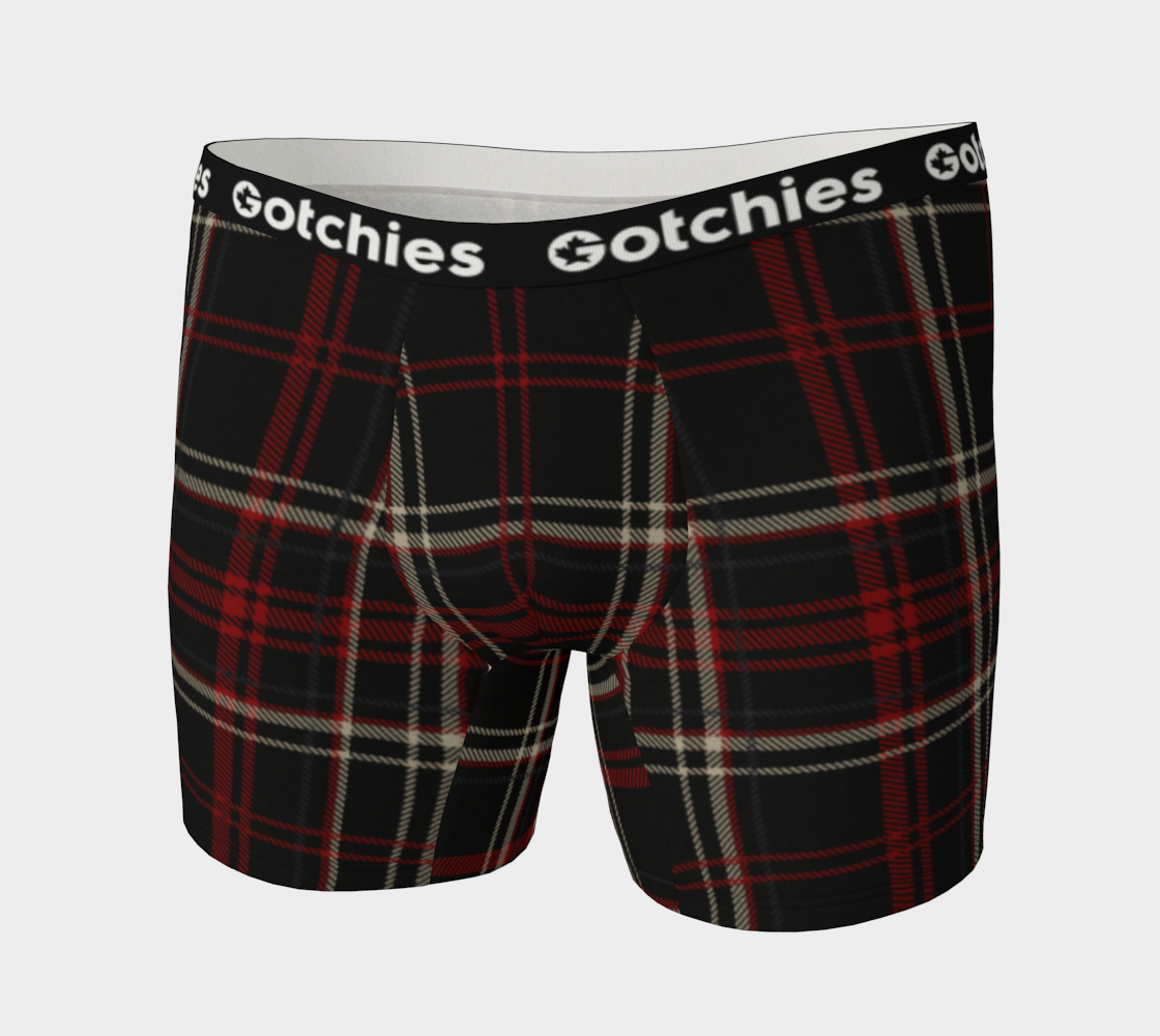 Gotchies Black Plaid Boxer Briefs (M)