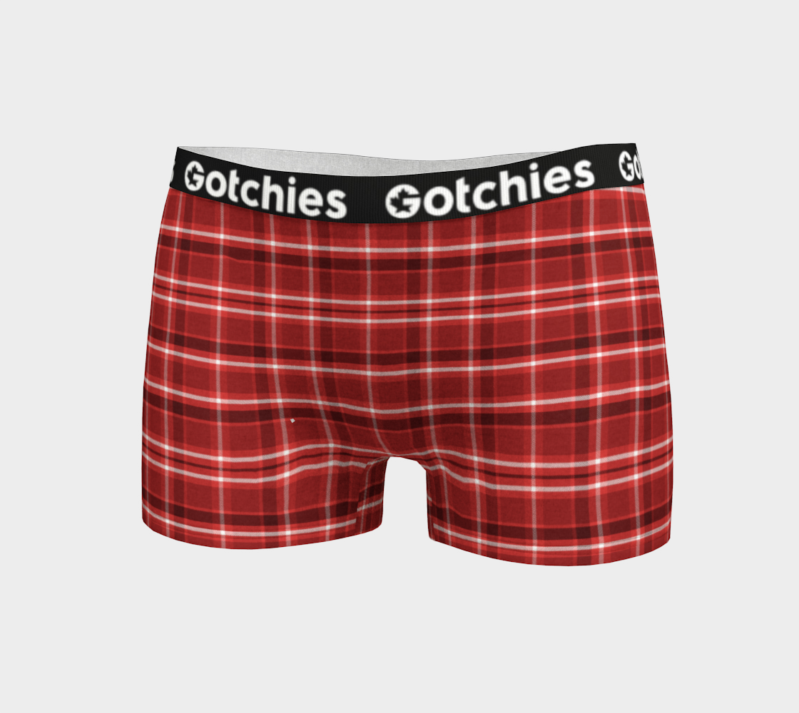 Gotchies Christmas Plaid Boyshorts (W)