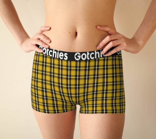 Gotchies Yellow Plaid Boyshorts (W)