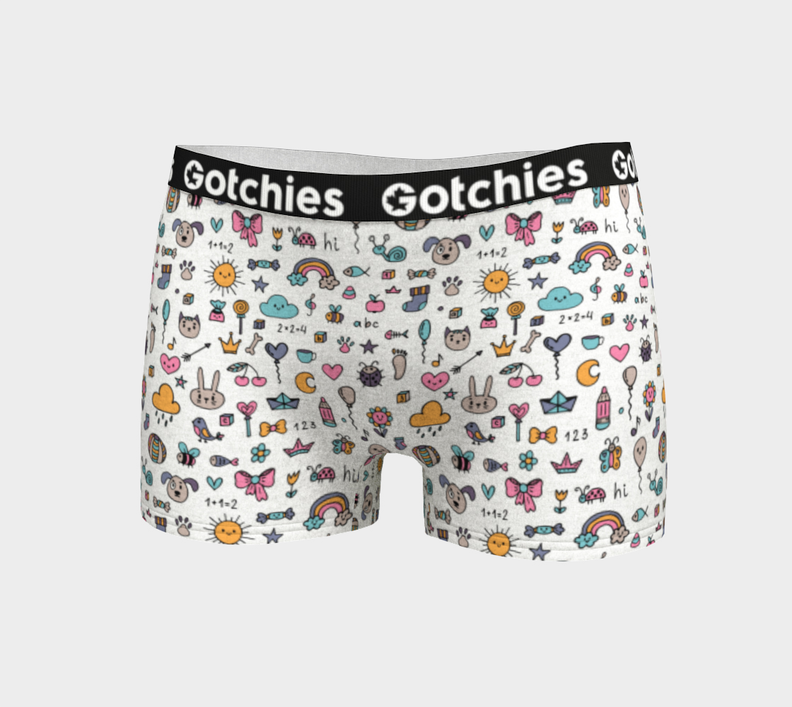 Gotchies Coloured Sketch Boyshorts (W)