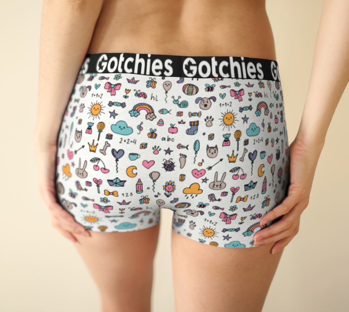 Gotchies Coloured Sketch Boyshorts (W)