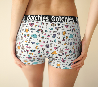 Gotchies Coloured Sketch Boyshorts (W)