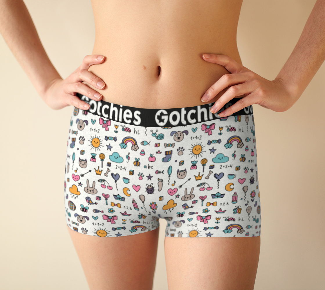 Gotchies Coloured Sketch Boyshorts (W)