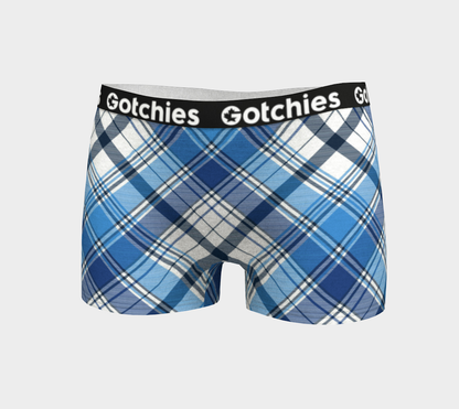 Gotchies Blue Diamond Plaid Boyshorts (W)
