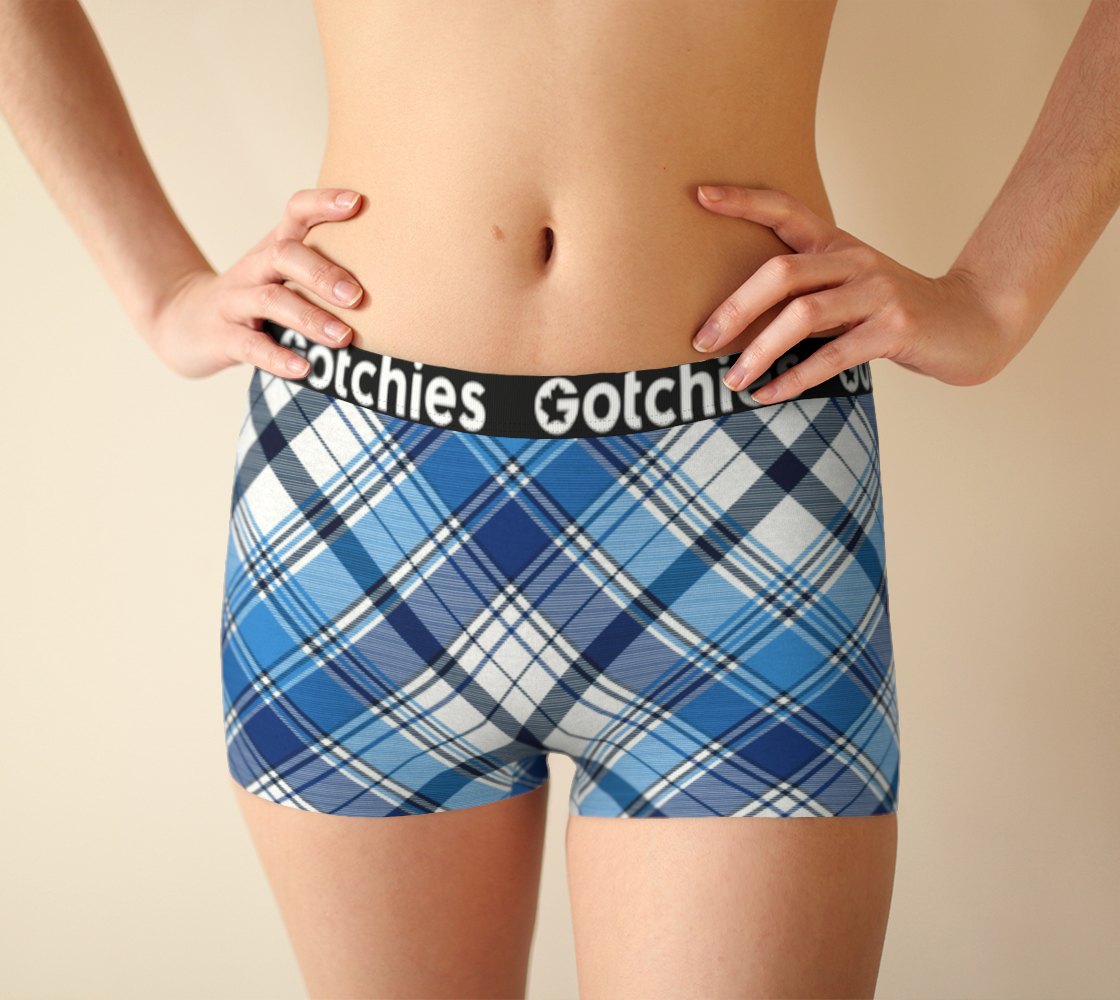 Gotchies Blue Diamond Plaid Boyshorts (W)