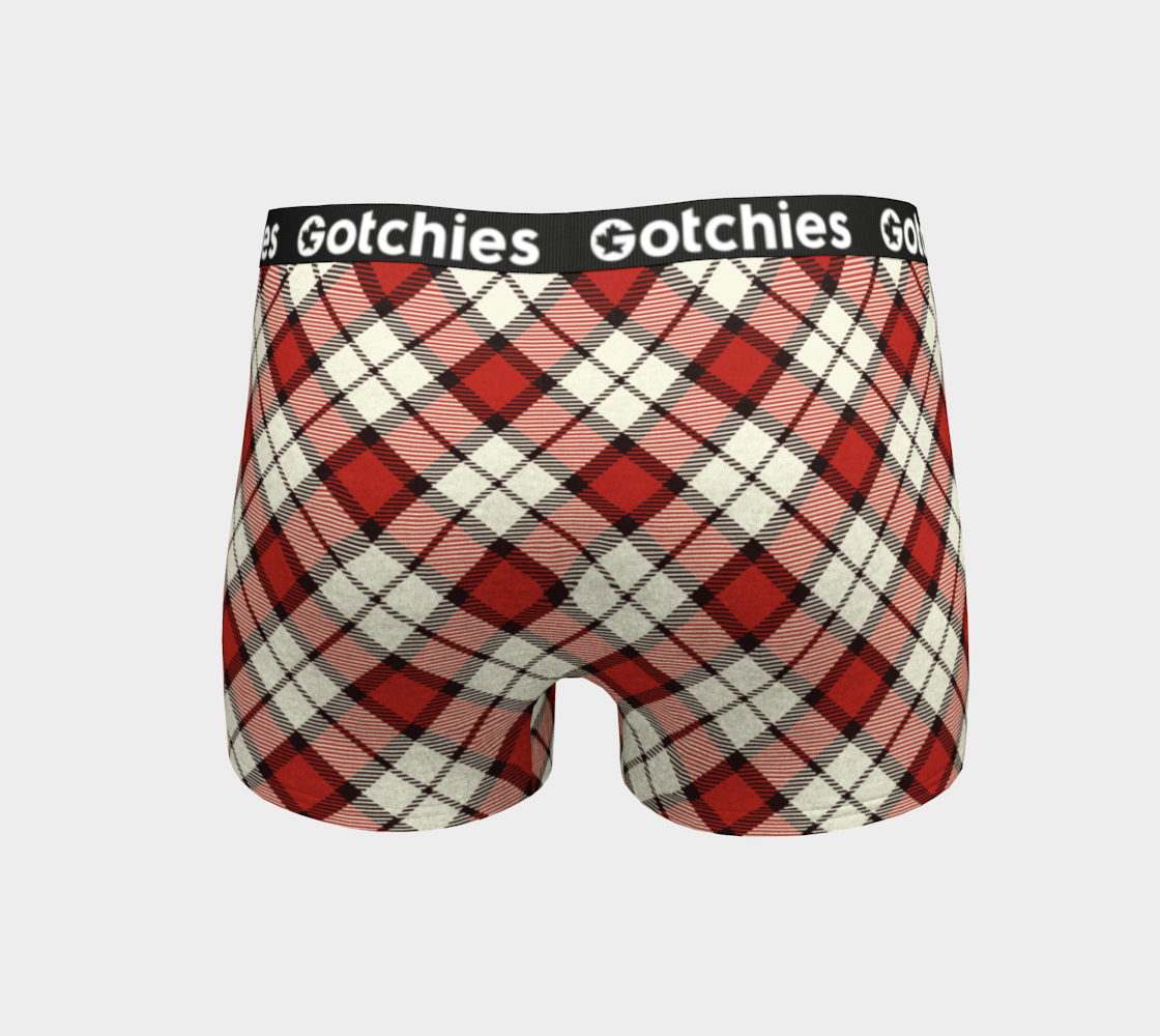 Gotchies Red Diamond Plaid Boyshorts (W)