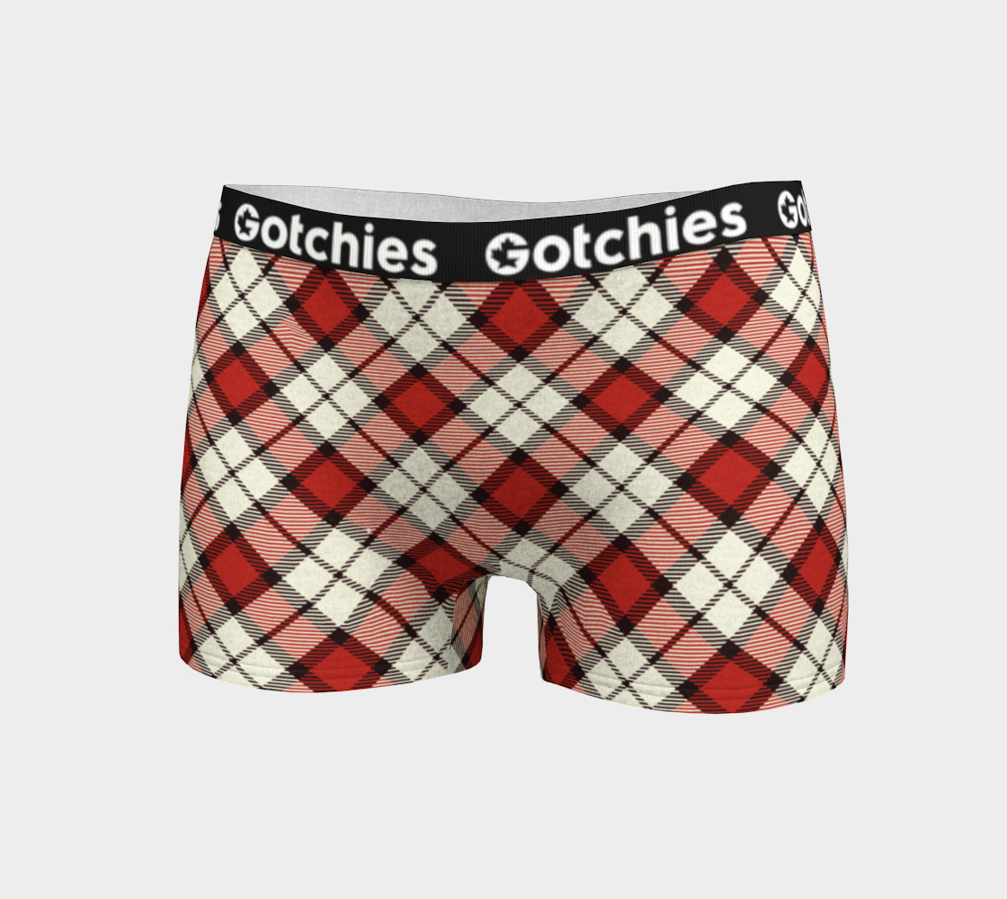 Gotchies Red Diamond Plaid Boyshorts (W)