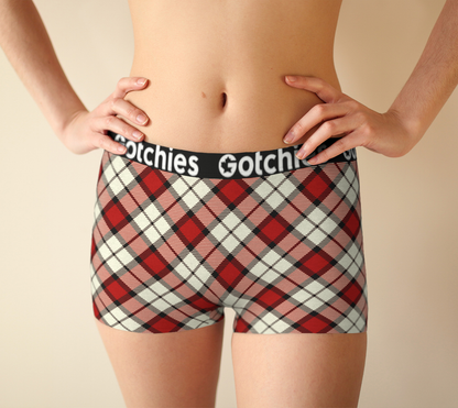 Gotchies Red Diamond Plaid Boyshorts (W)