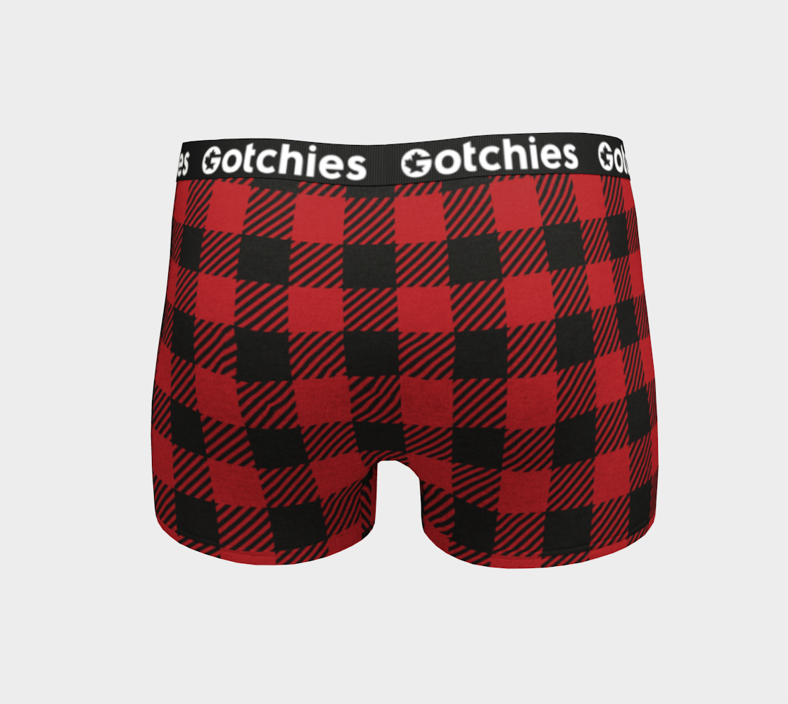 Gotchies Red Lumberjack Plaid Boyshorts (W)
