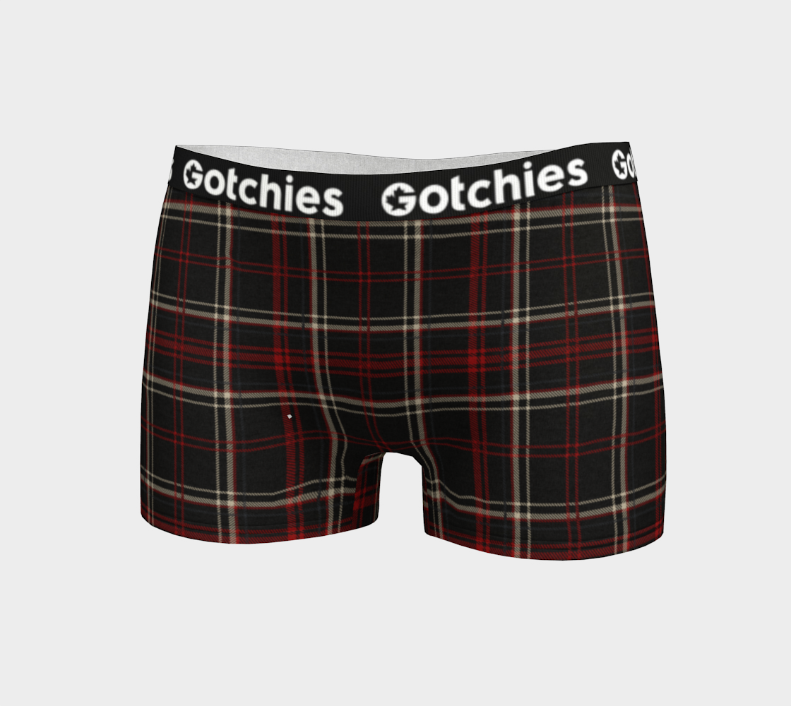 Gotchies Black Plaid Boyshorts (W)