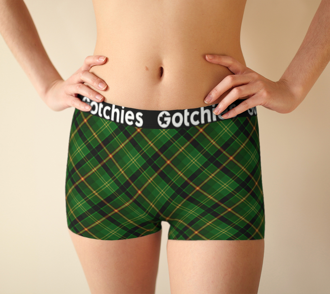 Gotchies Green Diamond Plaid Boyshorts (W)