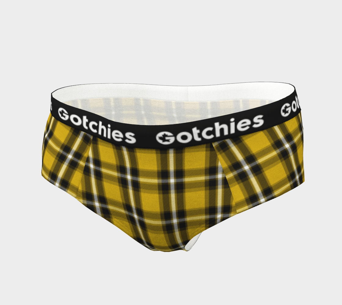 Gotchies Yellow Plaid Cheeky Briefs (W)