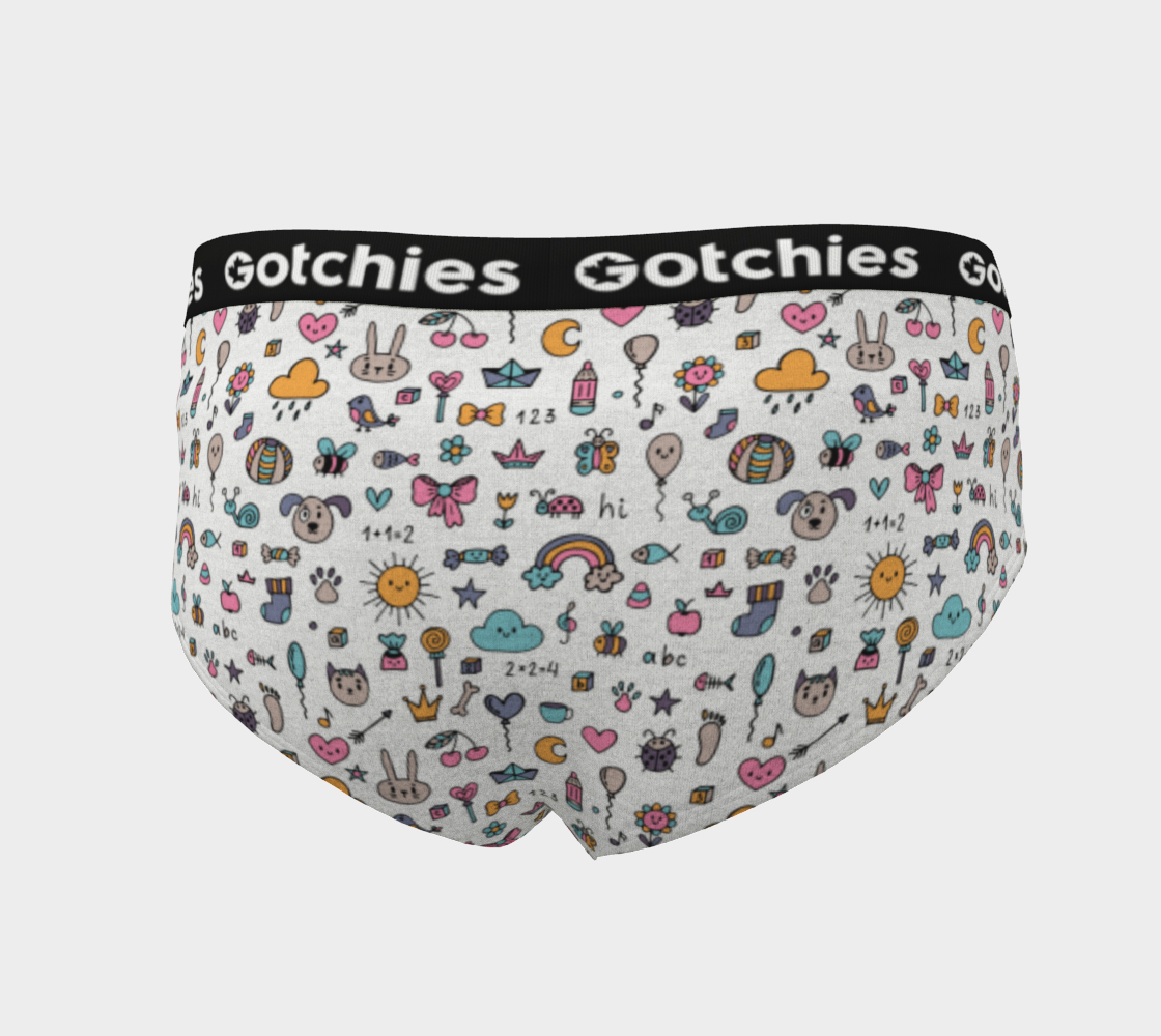 Gotchies Coloured Sketch Cheeky Briefs (W)