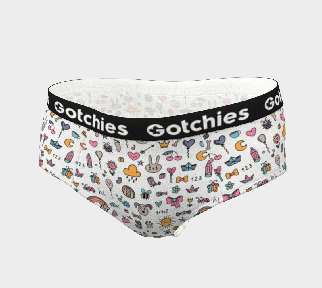 Gotchies Coloured Sketch Cheeky Briefs (W)