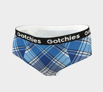 Gotchies Blue Diamond Plaid Cheeky Briefs (W)