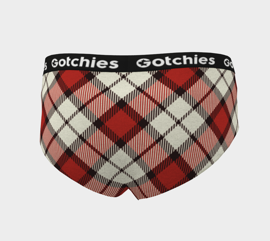 Gotchies Red Diamond Plaid Cheeky Briefs (W)