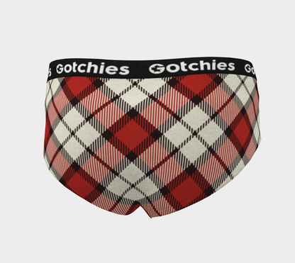 Gotchies Red Diamond Plaid Cheeky Briefs (W)