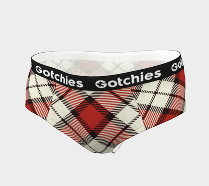 Gotchies Red Diamond Plaid Cheeky Briefs (W)