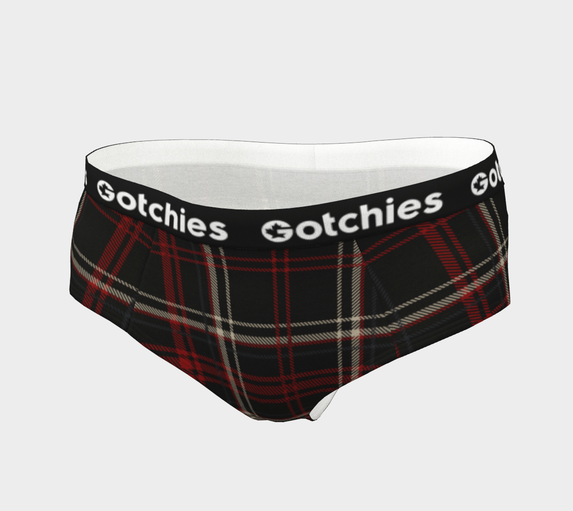 Gotchies Black Plaid Cheeky Briefs (W)