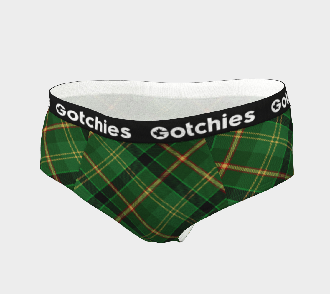 Gotchies Green Diamond Plaid Cheeky Briefs (W)