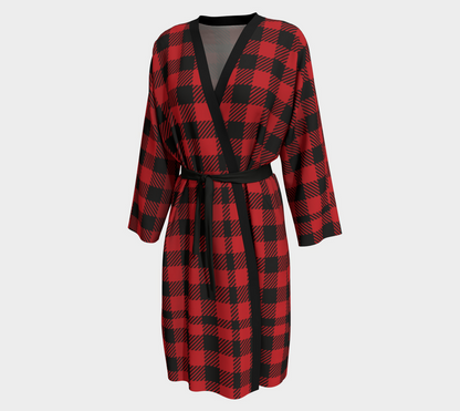 Gotchies Red Lumberjack Plaid Robe (U)
